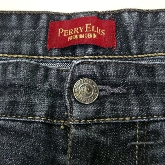 Perry Ellis Men's Jeans Size 40x32 Black Wash Straight Leg - Picture 5 of 6